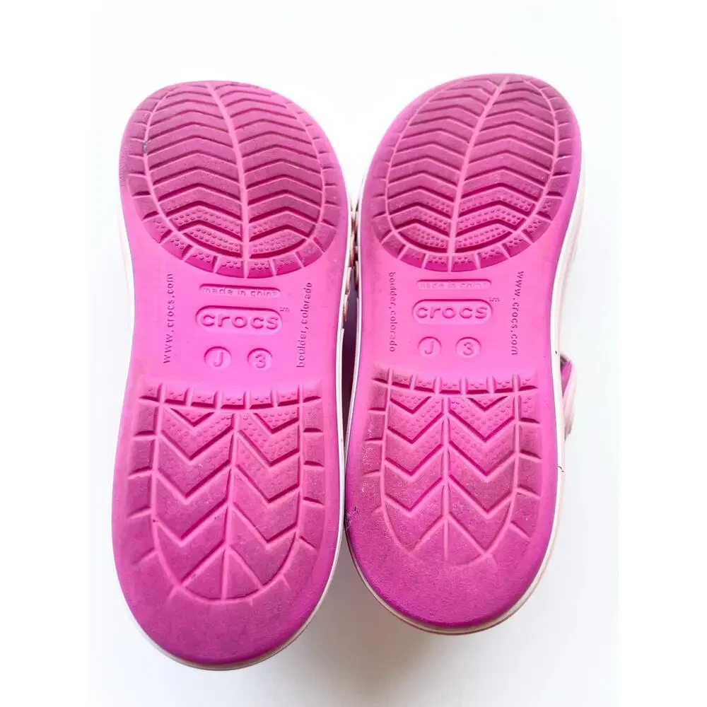 Girl's Crocs Pink Bayaband Sandals Size 3